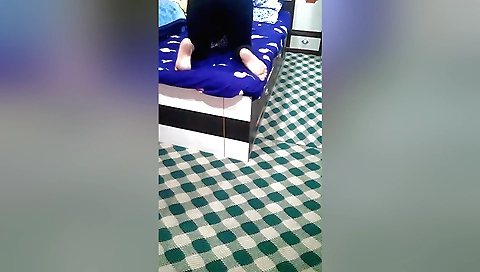 Indian brunette girl with big tits masturbates with vibrator