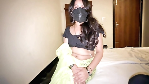 Indian hairy stepbrother fucks her hairy hairy pussy in the kitchen