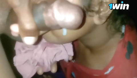 A hot brunette is getting a facial in the amateur video