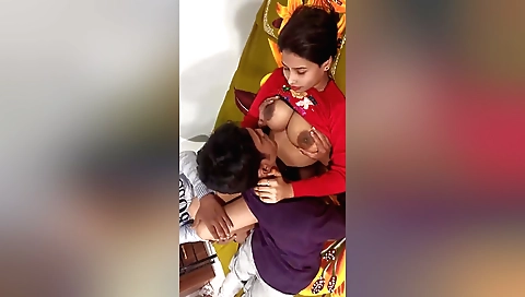 Indian busty chicks are licked and fucked on their big titties