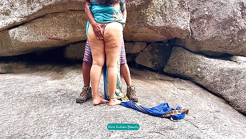 Indian girl gets her ass pounded by her man outdoors