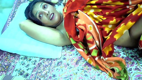 Indian brunette wife is doing the house and her husband too