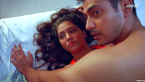 Busty brunette with a long natural curve loves to dance