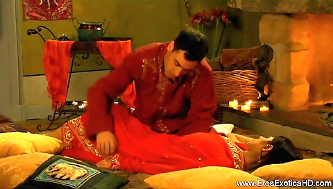 horny indian girl in the sauna and fucked by a guy