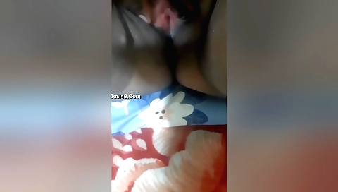 My amateur girlfriend in a bikini has sex on a bedroom bed