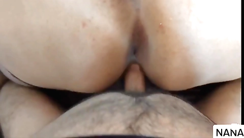 A brunette in a bikini gives anal sex to her porn video