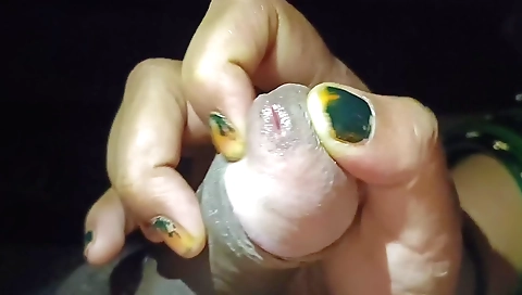 Indian brunette caught by her husband sucking her pussy