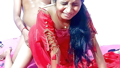 A hot brunette plays with a dildo in a fantasy porn scene