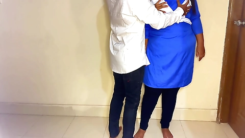 Busty blond teen babe in a black cock in amateur video