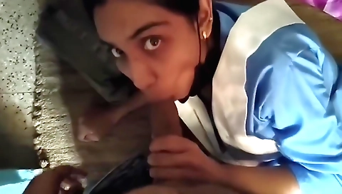 Indian stepsister sees her brother's cock on camera