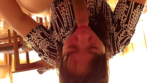 Indian brunette sucks my cock in a kinky sex video